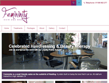 Tablet Screenshot of femininityhairandbeauty.com